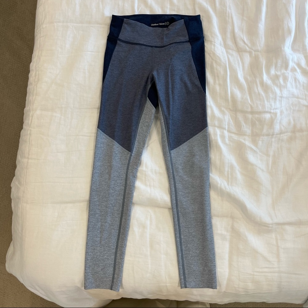 outdoor voices 7/8 color block warmup legging